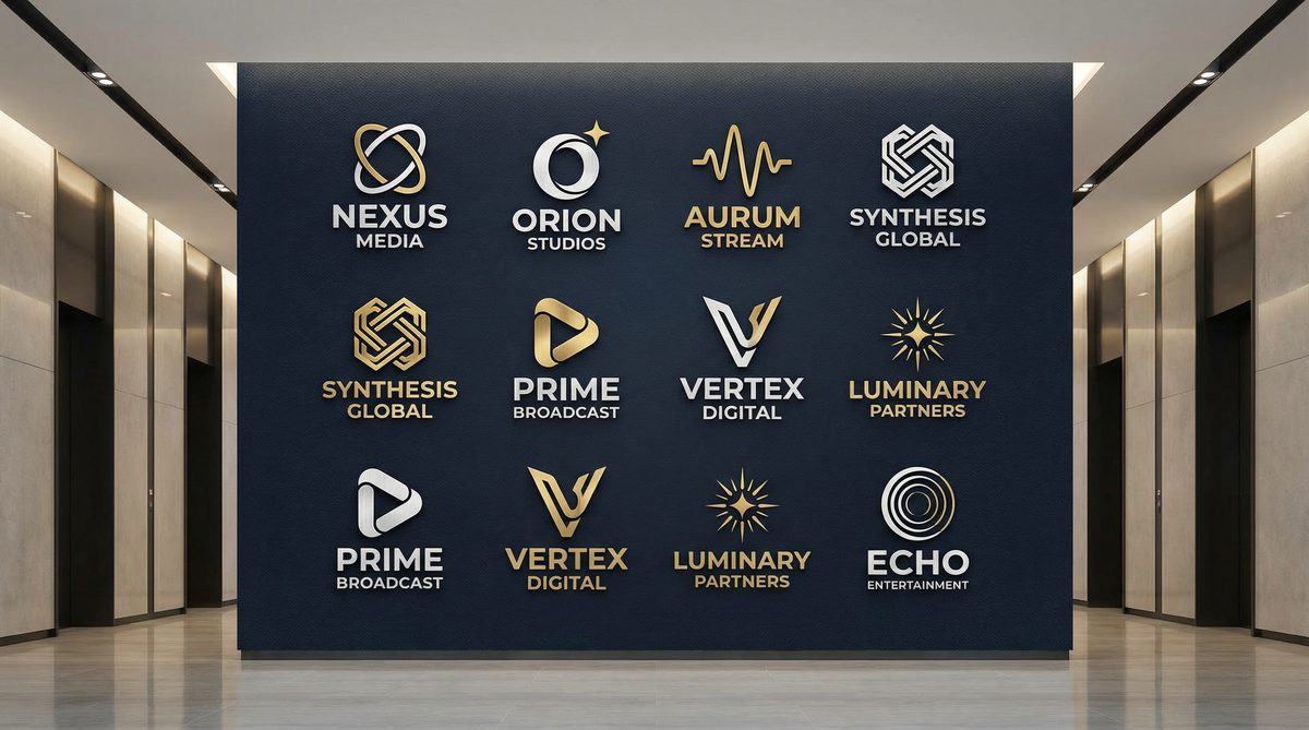 网红主播合作影视品牌Logo墙